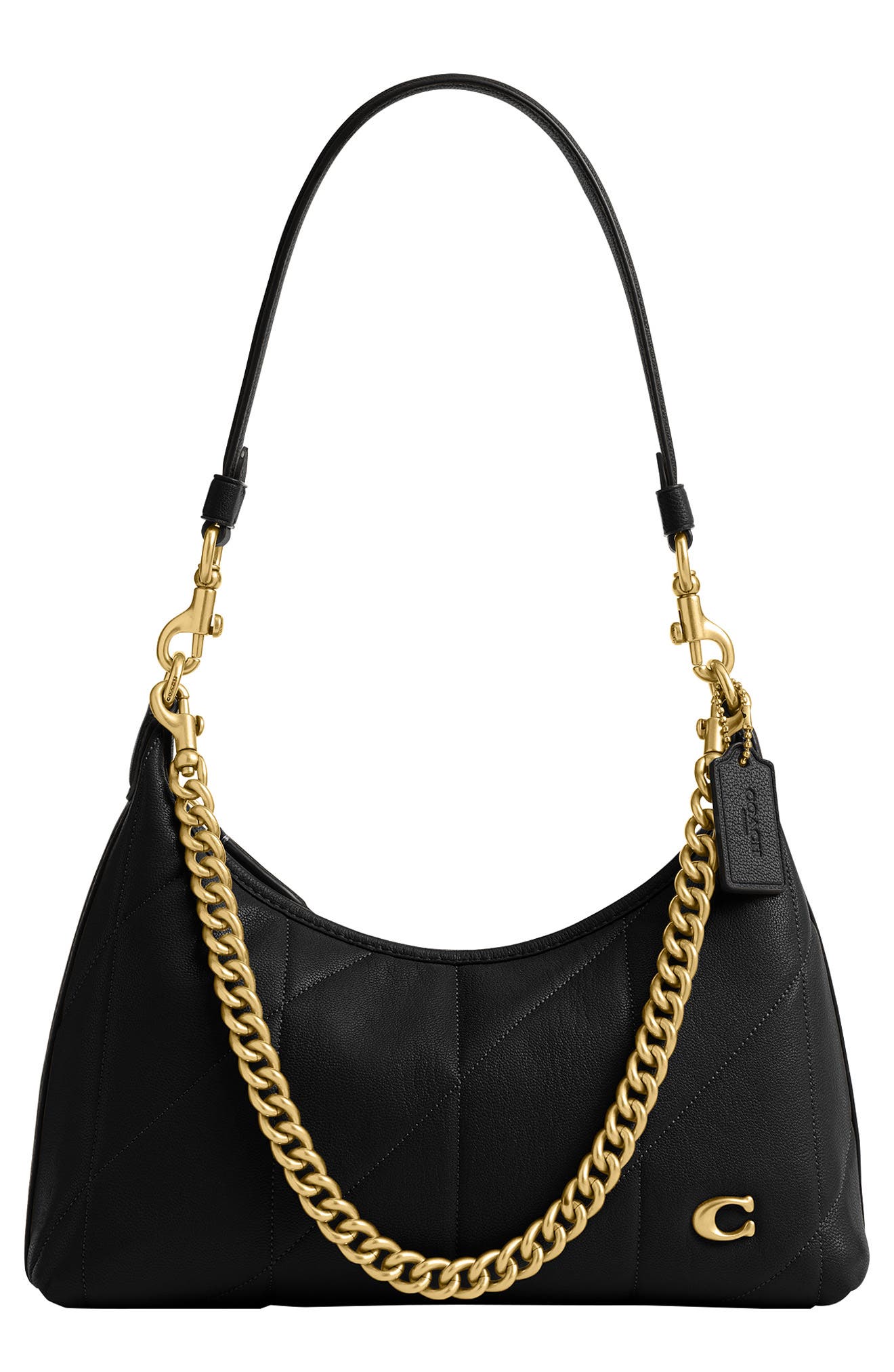 COACH Juliet Shoulder Bag 25 with Quilting, Main, color, B4/ Black