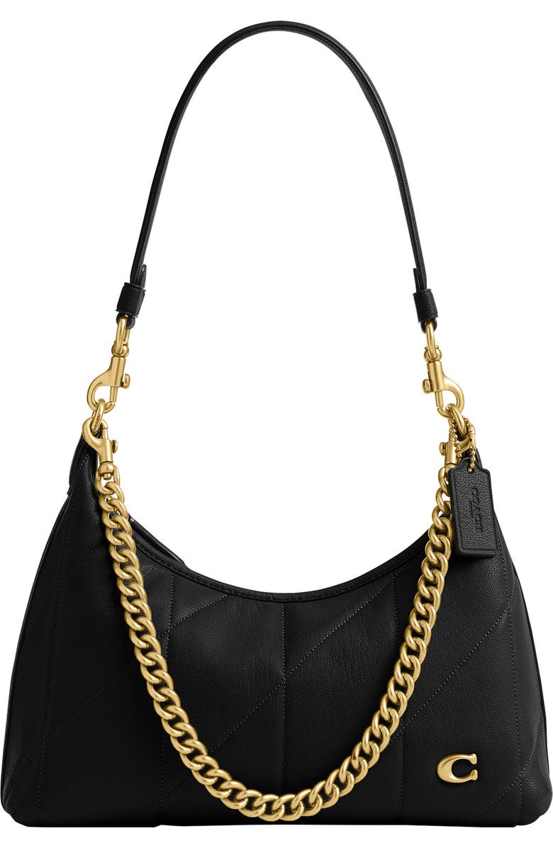 COACH Juliet Shoulder Bag 25 with Quilting, Main, color, B4/ Black