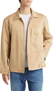 Closed Snap-Up Cotton Field Jacket