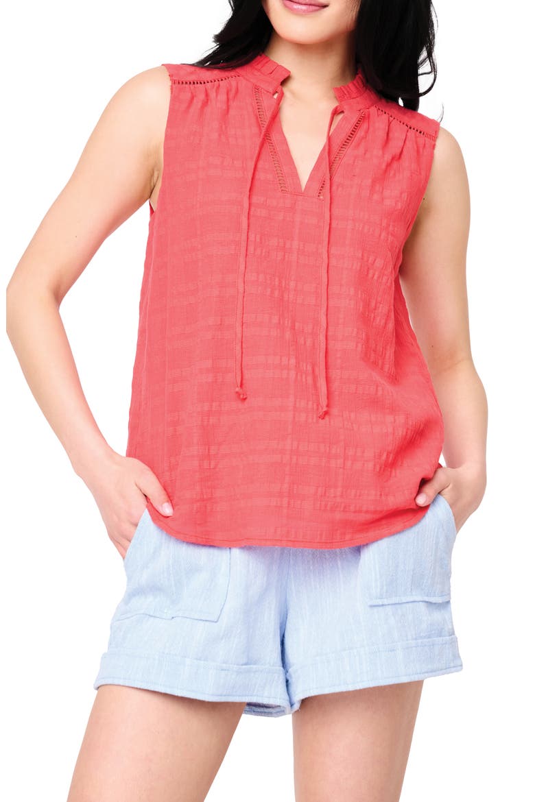 Cameron Cotton Gauze Tank Top, Main, color, HIBISCUS