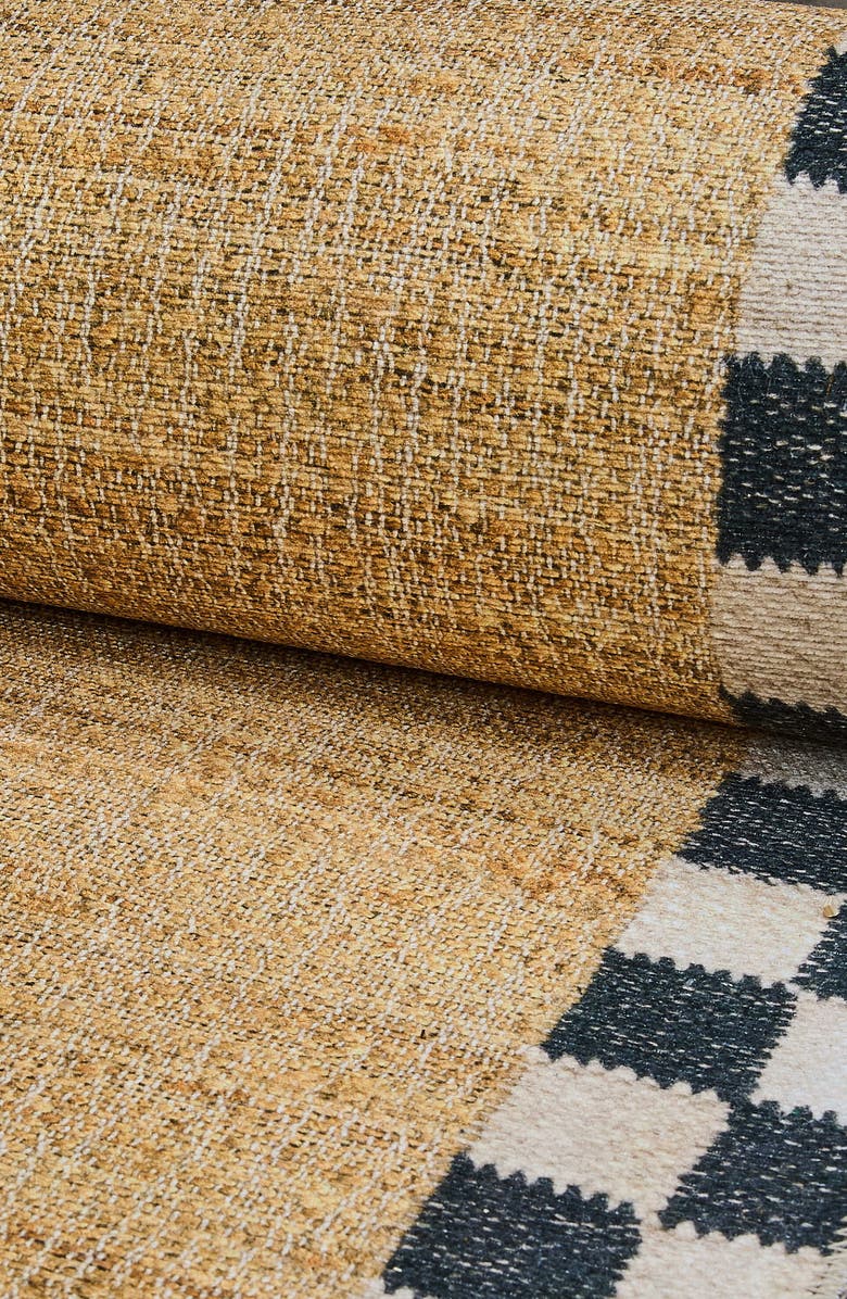 MACKENZIE CHILDS Naturals Check Washable Rug, Alternate, color, Beige