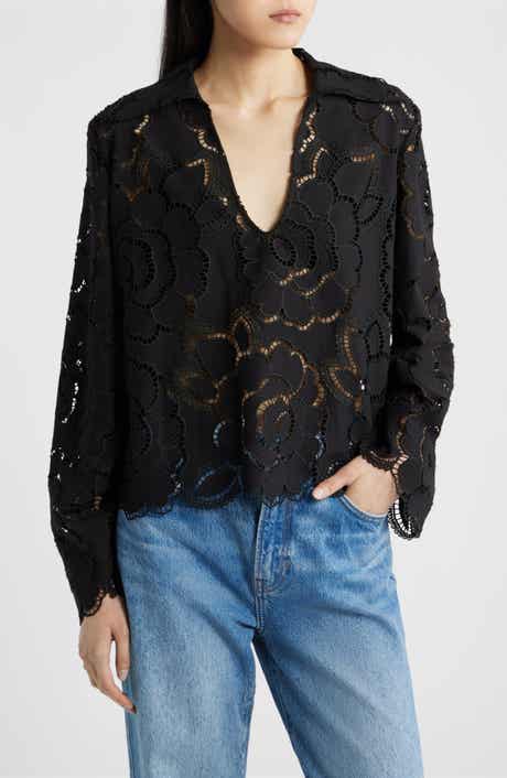 Open-Stitch Cotton Top