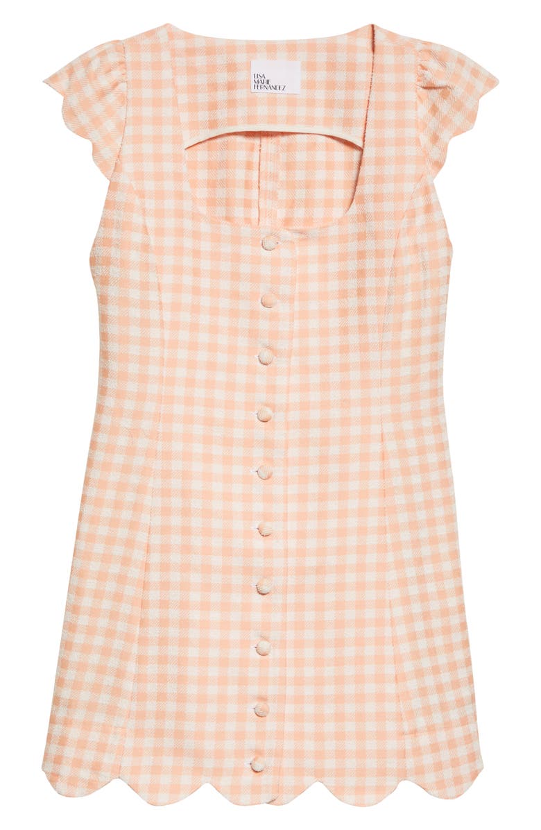 Lisa Marie Fernandez Scalloped Cap Sleeve Minidress, Main, color, 
