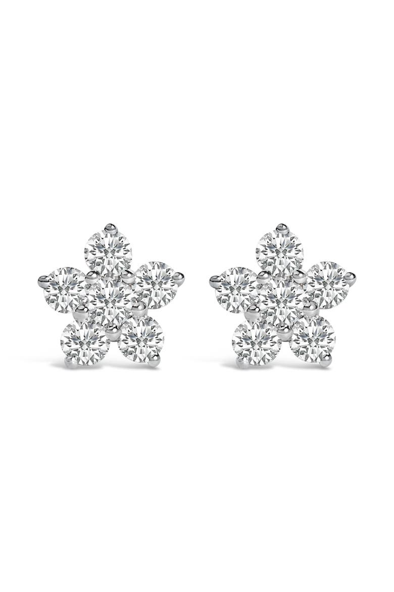 10K Gold 1/2 Cttw Lab Grown Diamond Star Stud Earrings, Main, color, White