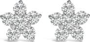 Haus of Brilliance 10K Gold 1/2 Cttw Lab Grown Diamond Star Stud Earrings