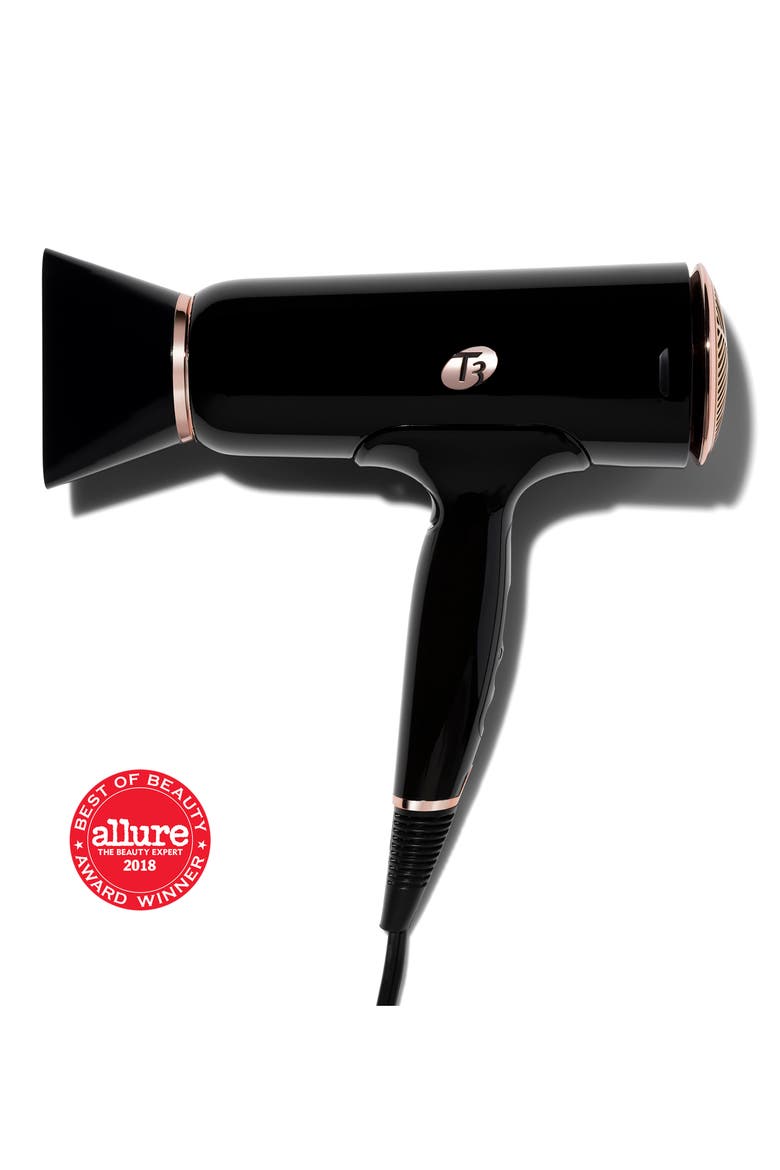 Cura Luxe Professional Ionic Hair Dryer with Auto Pause Sensor, Alternate, color, BLACK/ ROSE GOLD