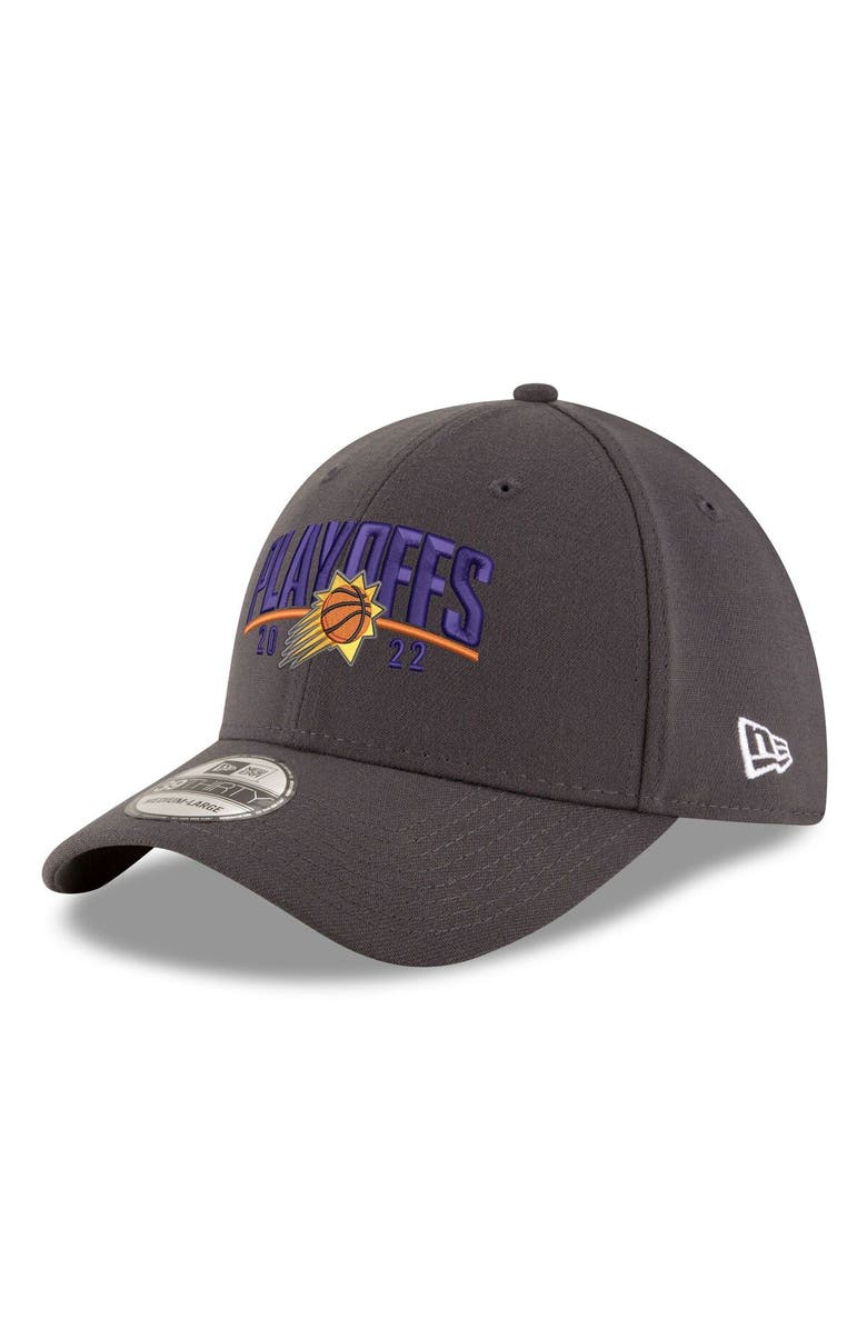 New Era Men's New Era Gray Phoenix Suns 2022 NBA Playoffs Arch 39THIRTY Flex Hat, Main, color, 