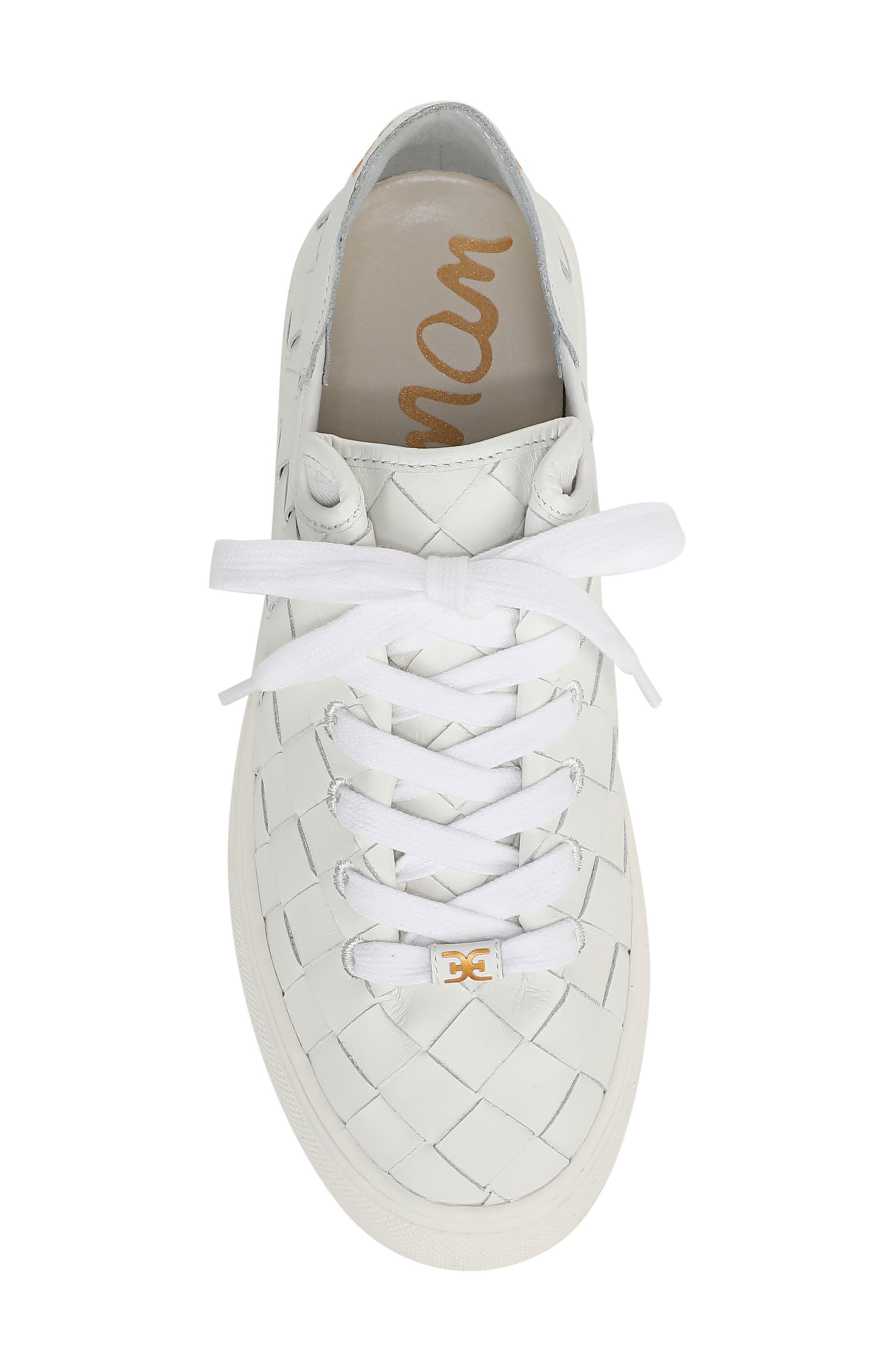 Sam Edelman Poppy Woven Sneaker, Alternate, color, Bright White