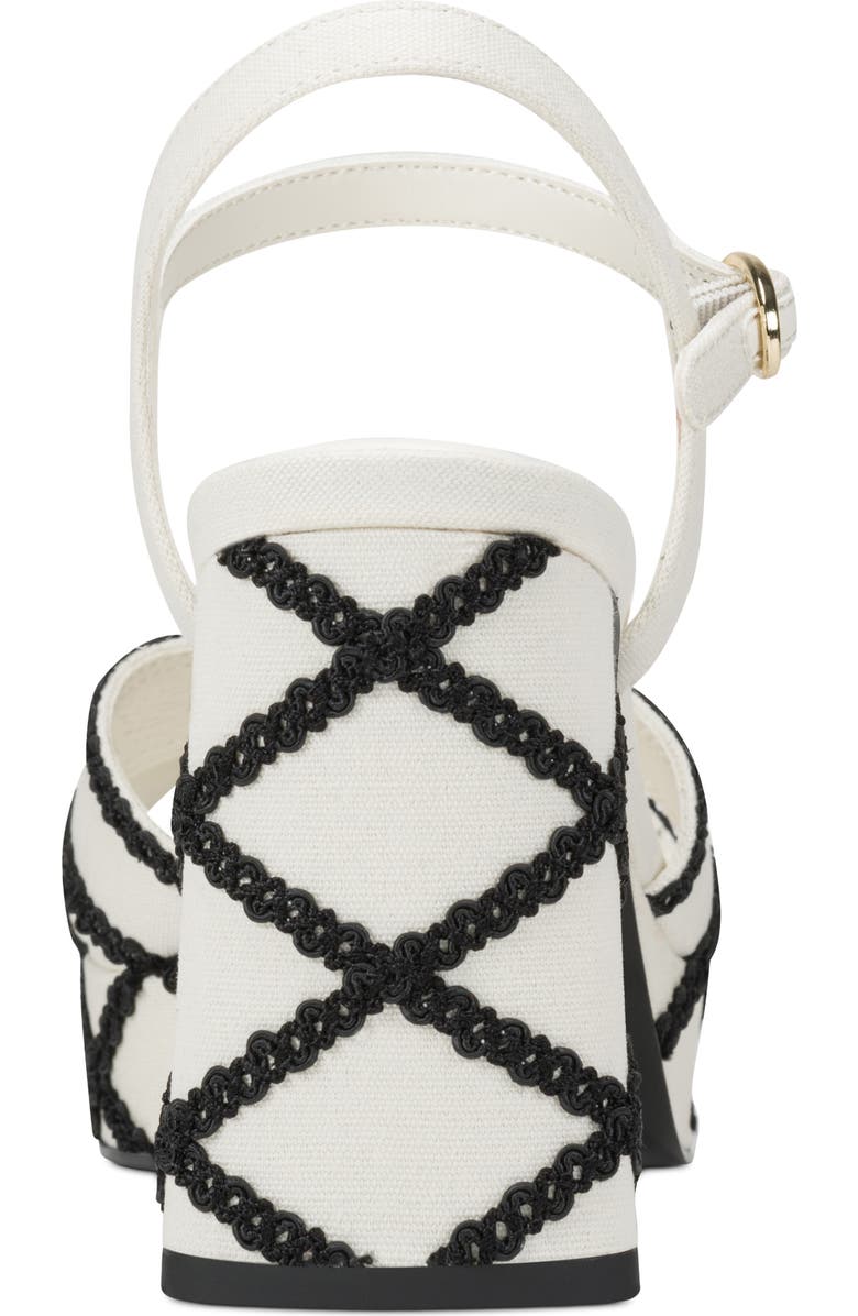 KARL LAGERFELD PARIS Hickory Stitch Platform Sandal, Alternate, color, Cream