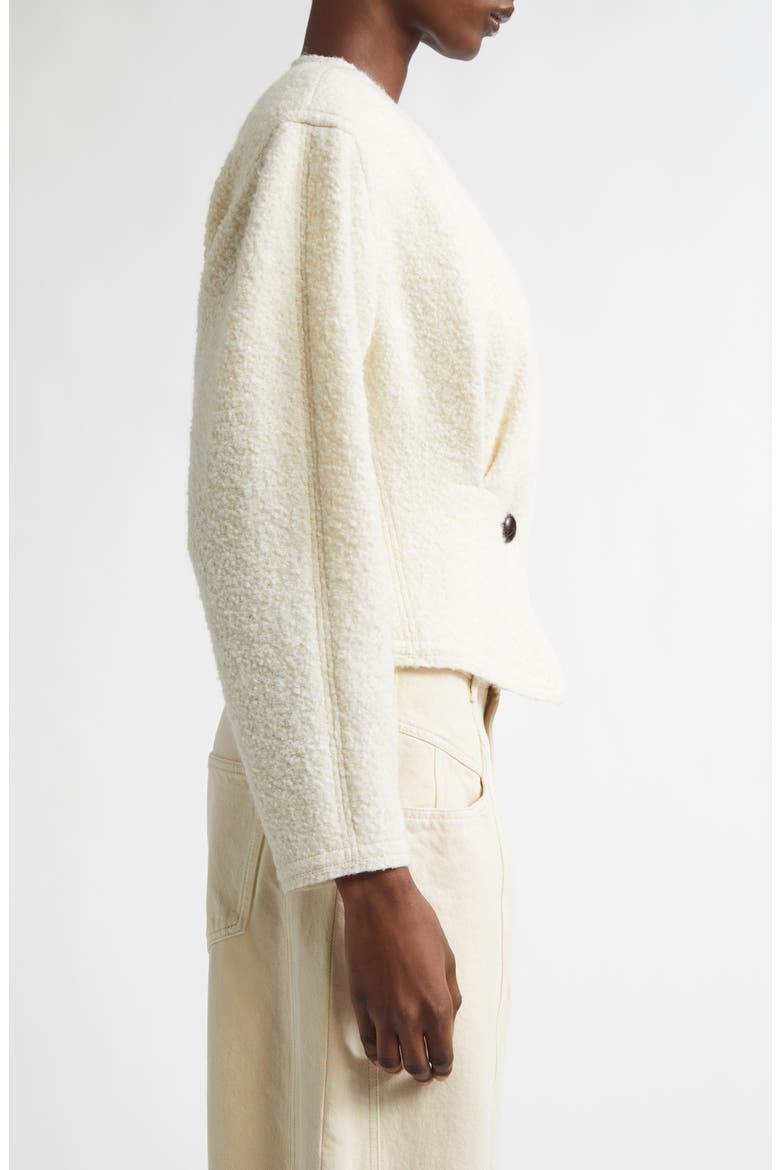 Suna Asymmetrical Virgin Wool Blend Jacket, Alternate, color, ECRU
