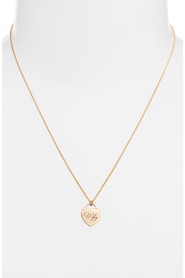 Wifey Alice Pendant Necklace, Alternate, color, GOLD