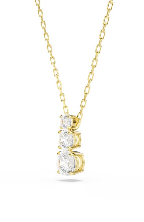 Swarovski Stilla Attract Gold-tone Plated Pendant Necklace In Gold