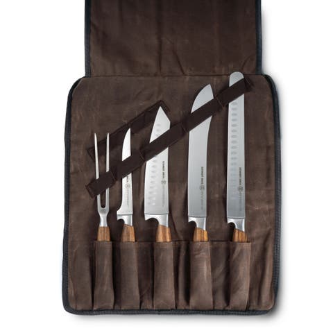 Zebra Wood 6-Piece BBQ Knife Set