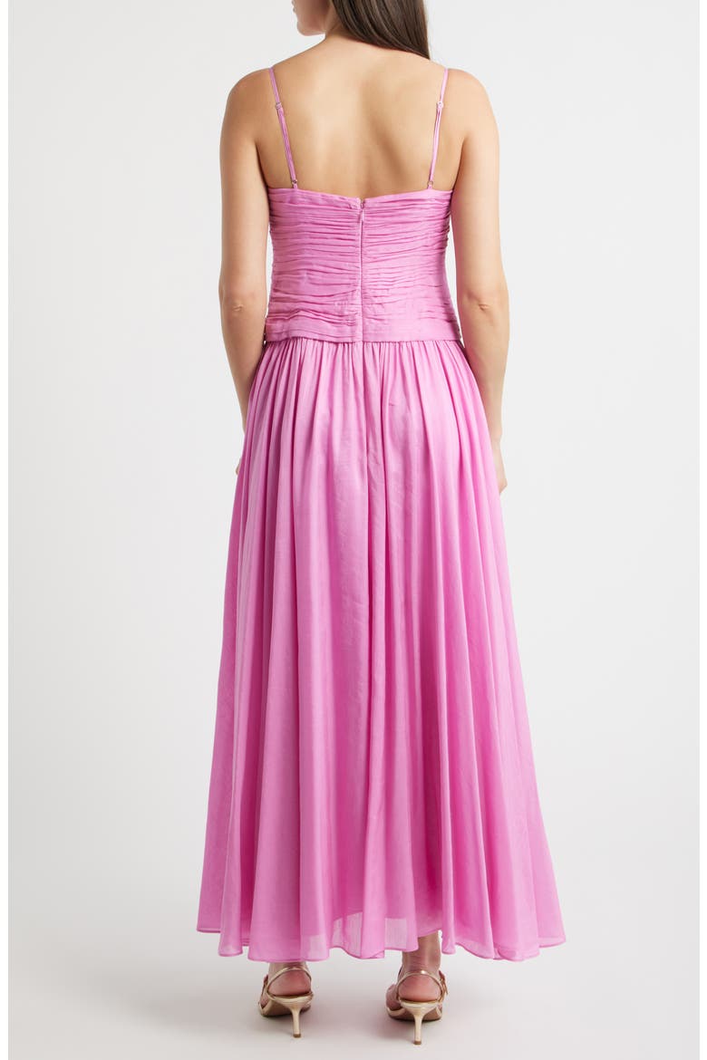 Jordyn Ruched Bodice Dress, Alternate, color, LIPSTICK