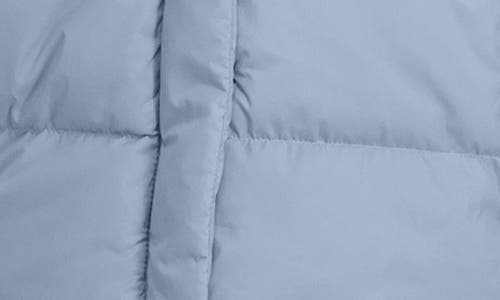 Tahari Vera Faux Fur Trim Hooded Puffer Coat In Blue