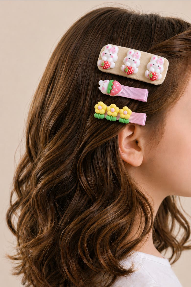 Honey Blossom Garden Hair Clip Set of 5, Alternate, color, Yellow