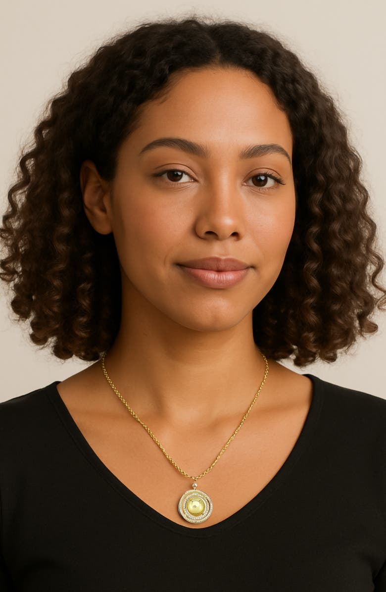 Covet Orbital Pendant Necklace, Alternate, color, Gold