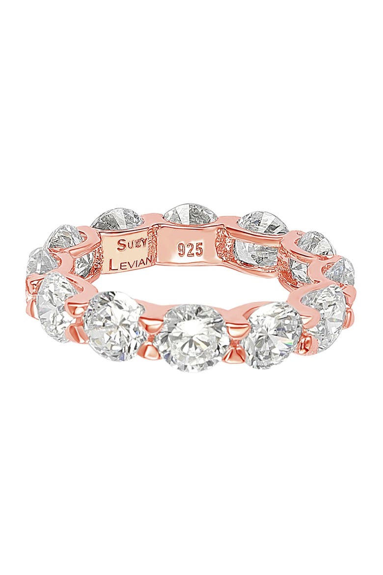 CZ Eternity Band Ring, Alternate, color, ROSE