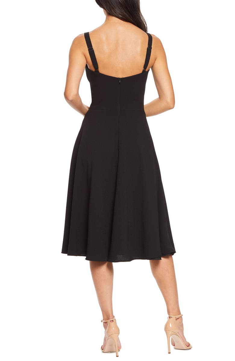 Dress the Population Bianca Sweetheart Midi Cocktail Dress, Alternate, color, 