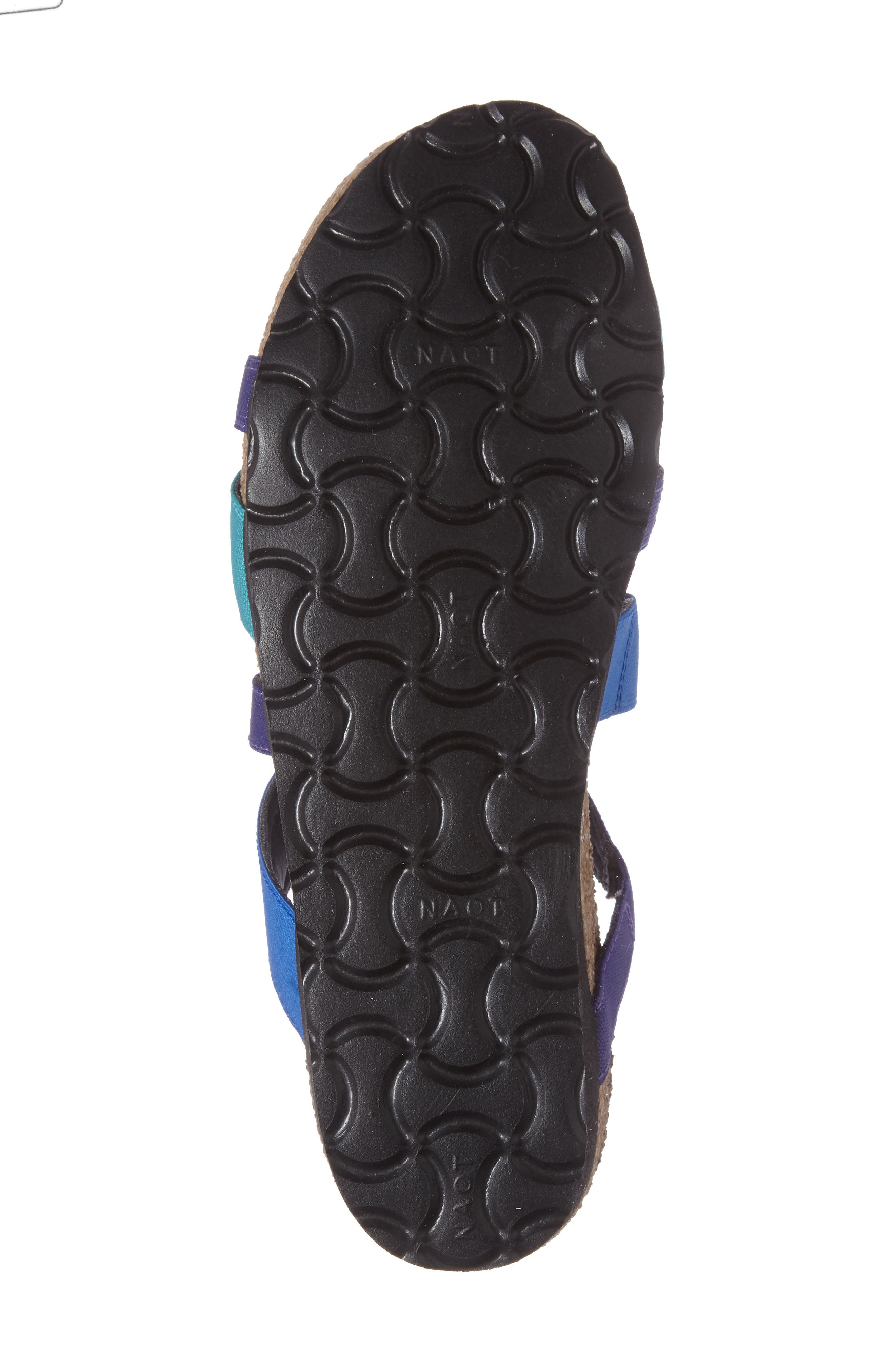 Roxana Strappy Slip-On Sandal, Alternate, color, BLUE/ PURPLE FABRIC