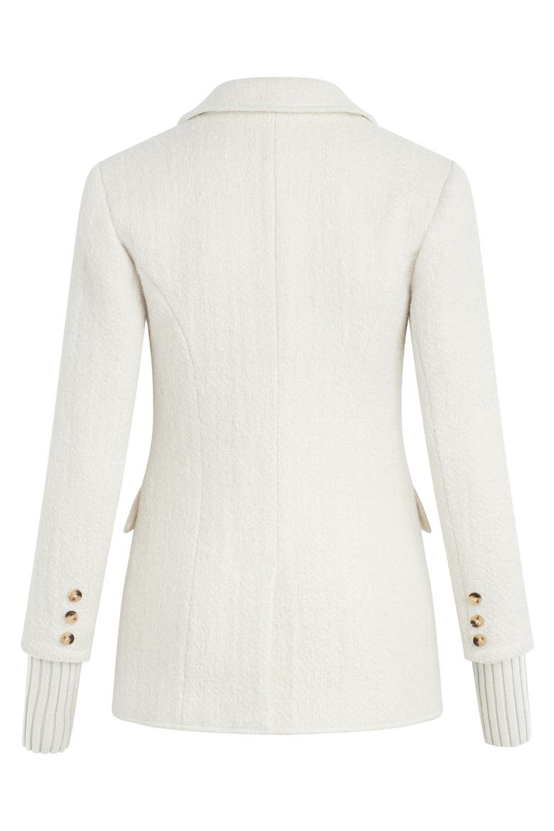 The City Layered Tweed Blazer, Alternate, color, WHITE BOUCLE