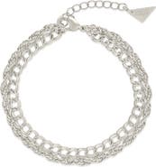 Sterling Forever Hallie Layered Chain Bracelet