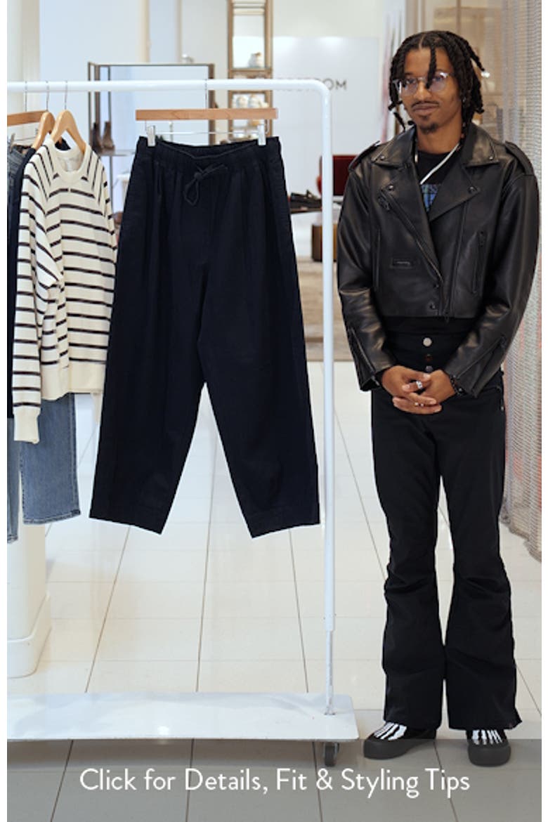 Cotton Herringbone Drawstring Pants video
