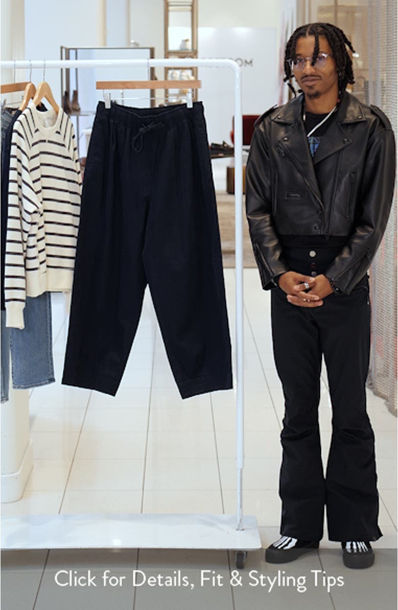 Cotton Herringbone Drawstring Pants, sales video thumbnail