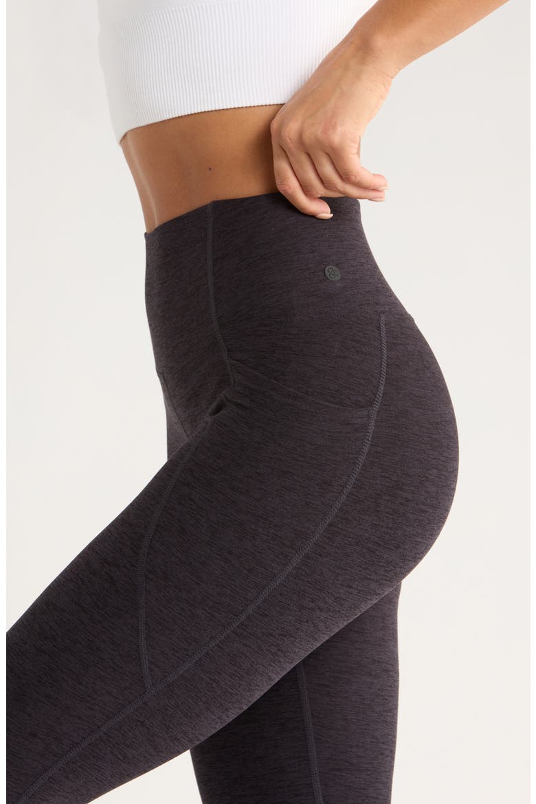 Renew High Waist Pocket Leggings, Alternate, color, BLACK MELANGE