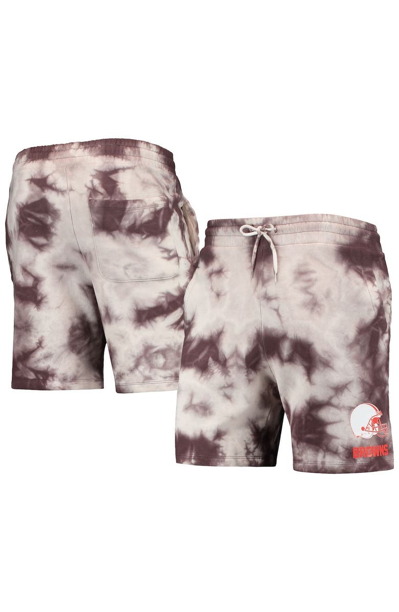 New Era Men's New Era Brown Cleveland Browns Tie-Dye Shorts, Main, color, Brown
