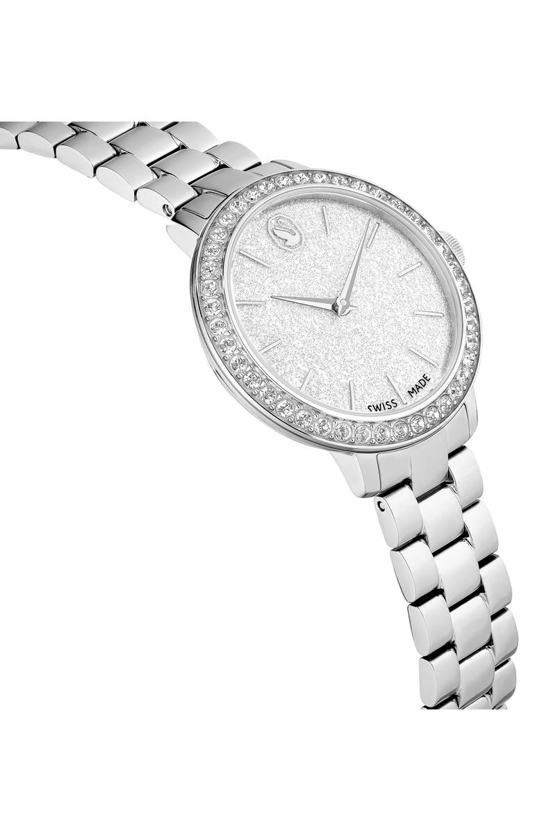 Swarovski Matrix Bracelet Watch, 30mm, Alternate, color, Silver