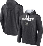FANATICS Men's Fanatics Branded Heather Charcoal Brooklyn Nets Fast Break Pullover Hoodie
