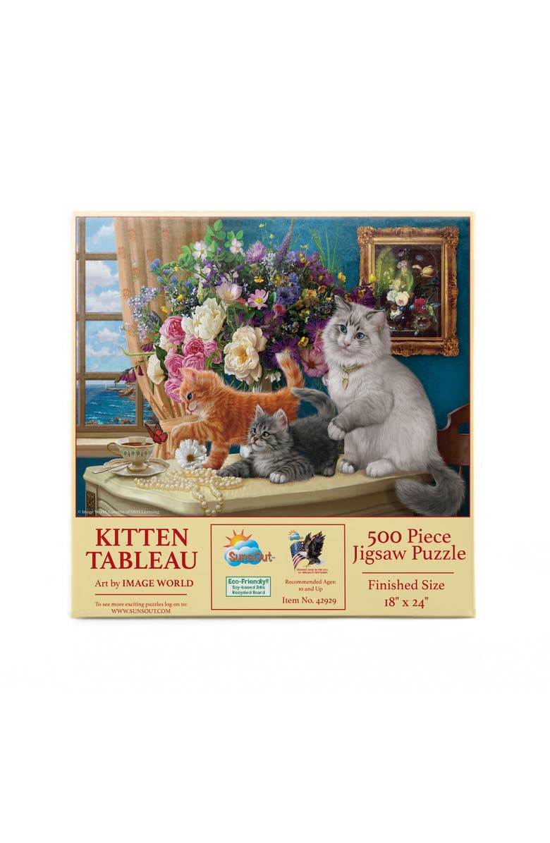 Sunsout Kitten Tableau 500 piece Jigsaw Puzzle for Adults, Alternate, color, Multicolor