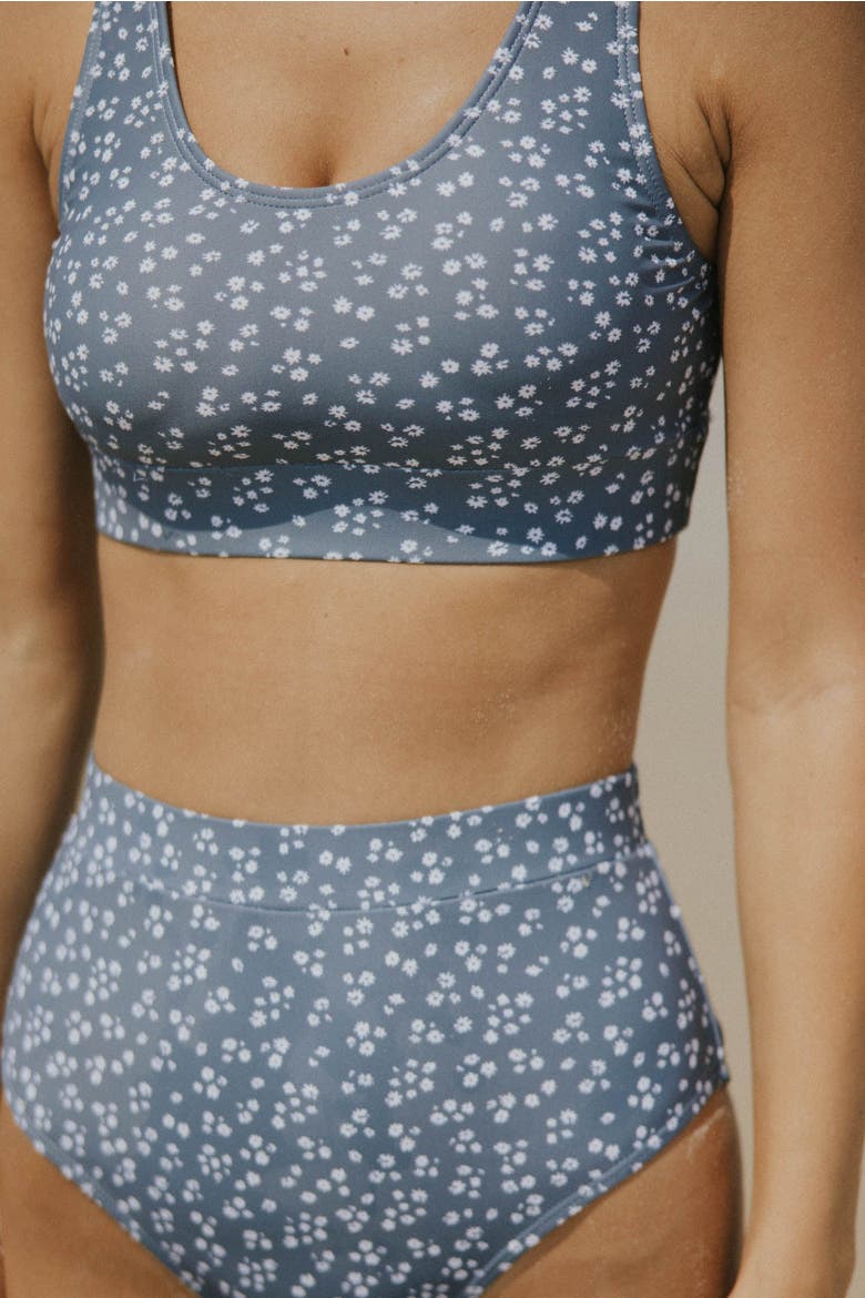 Pacific Scoop Neck Bikini Top, Alternate, color, Blue