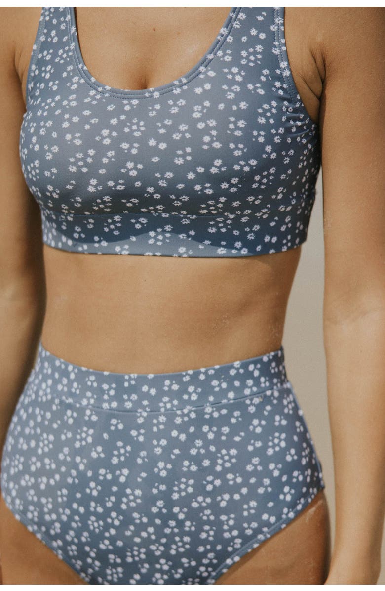 Geode Swimwear Pacific Scoop Neck Bikini Top, Alternate, color, Blue