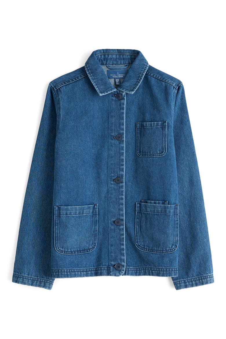 Reading Rocks Denim Jacket, Main, color, MID WASH HIGH TWIST