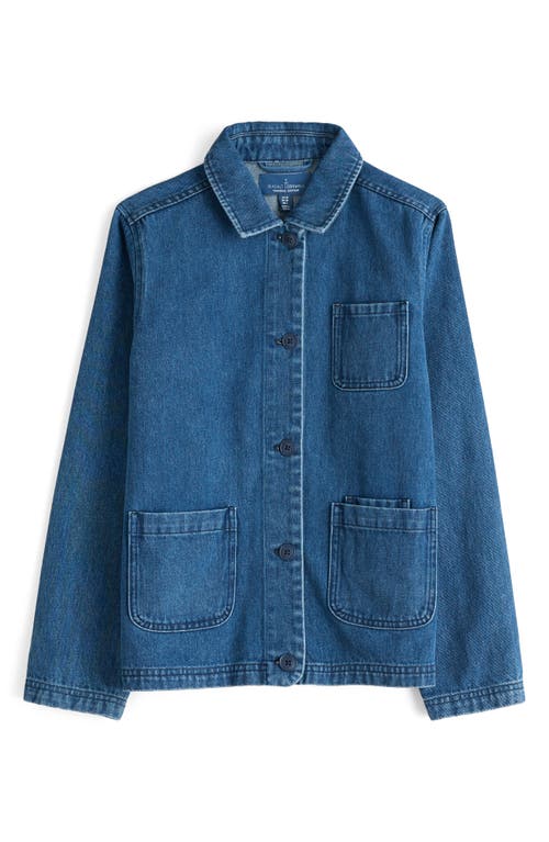 Seasalt Cornwall Reading Rocks Denim Jacket In Mid Wash High Twist