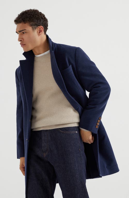 Brunello Cucinelli Water-resistant Coat In Blue