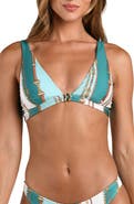 L'AGENCE Lexie Belt Stripe Bikini Top
