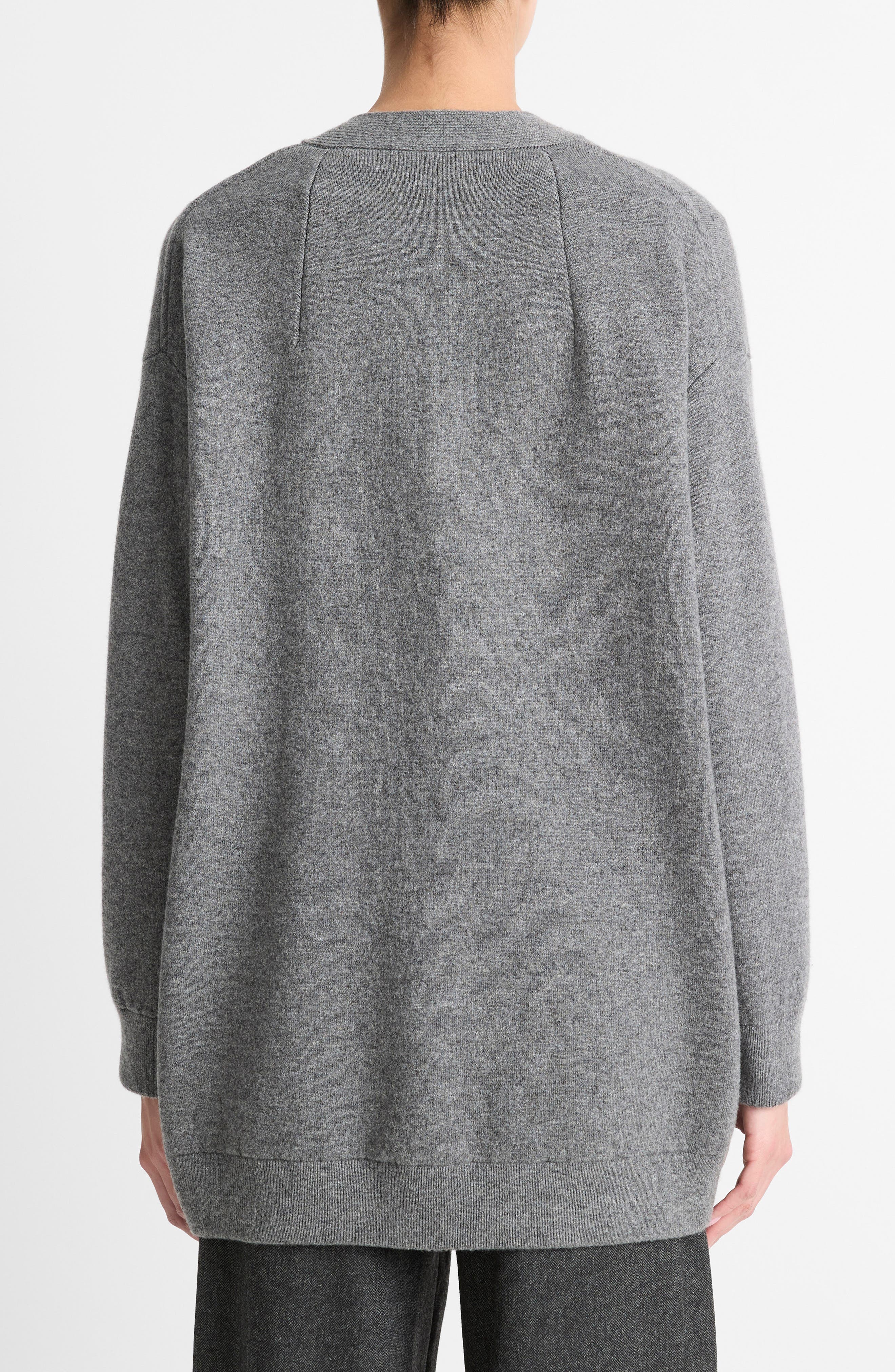 Oversize Wool Blend Double Knit Cardigan - image 2