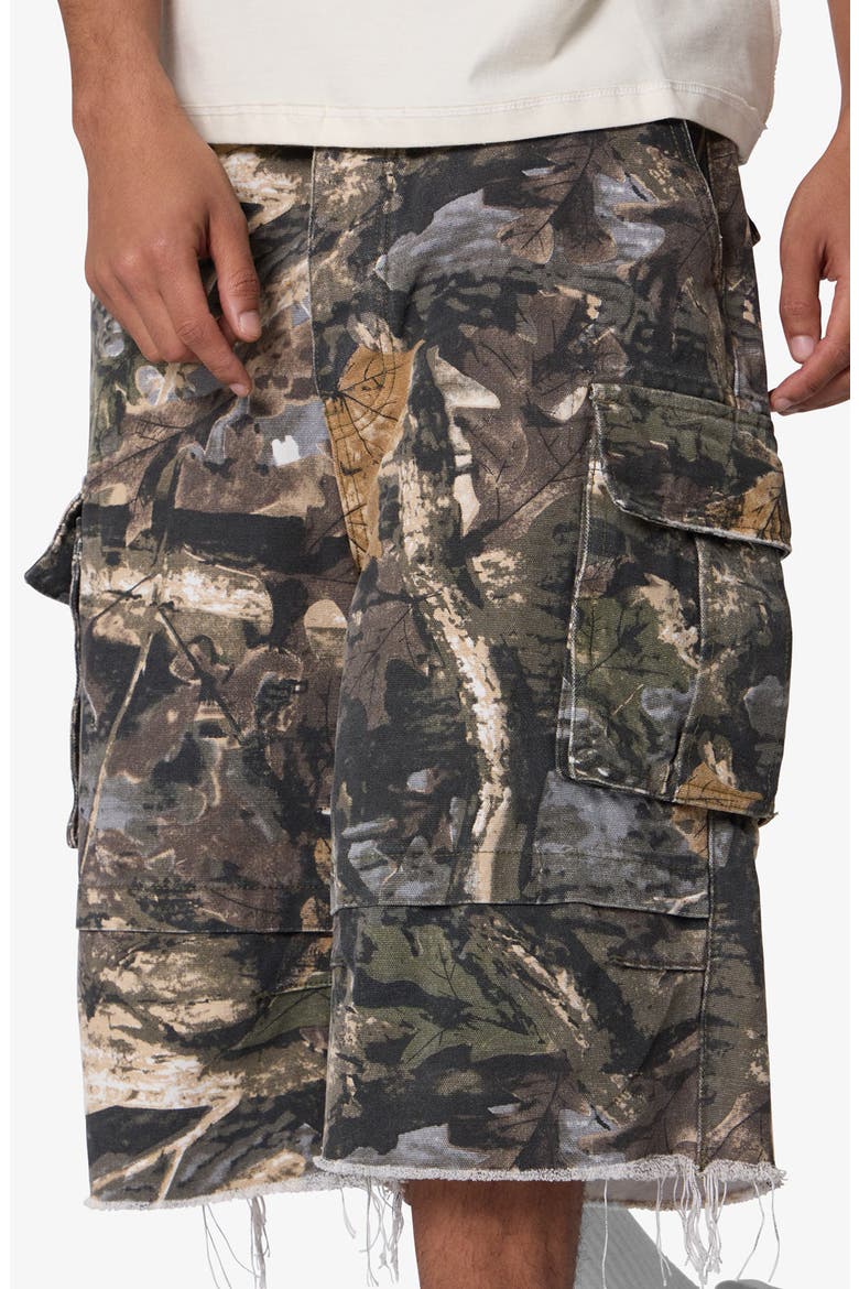 Camo Print Ultra Baggy Cargo Shorts, Alternate, color, FOREST CAMO