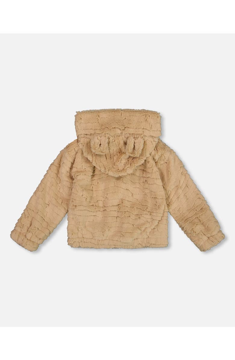 Deux par Deux Faux Fur Hooded Jacket, Alternate, color, Nougat