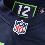 Nike Men's Nike 12s  College Navy Seattle Seahawks Team Game Jersey