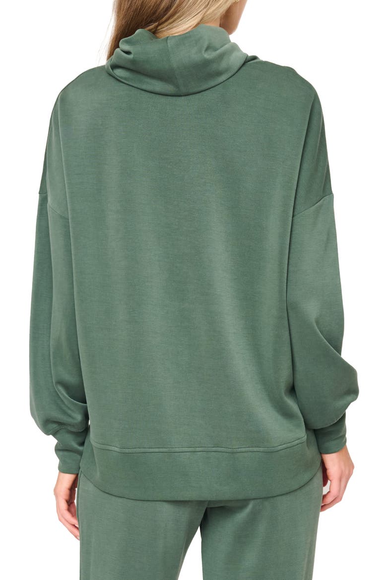 Cowl Neck Sweatshirt, Alternate, color, HUNTER GREEN