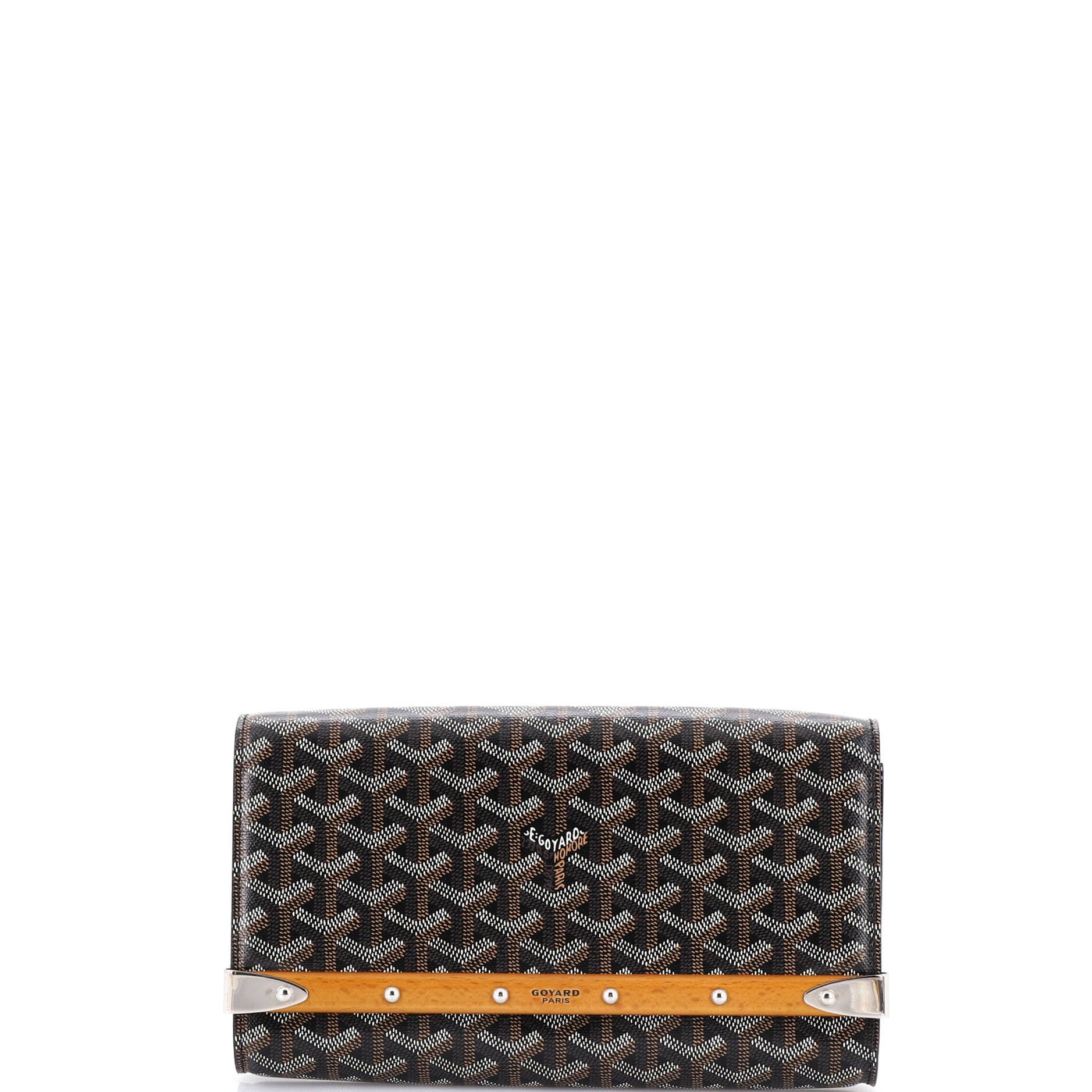 Monte Carlo Clutch with Strap Coated Canvas PM, Main, color, Black