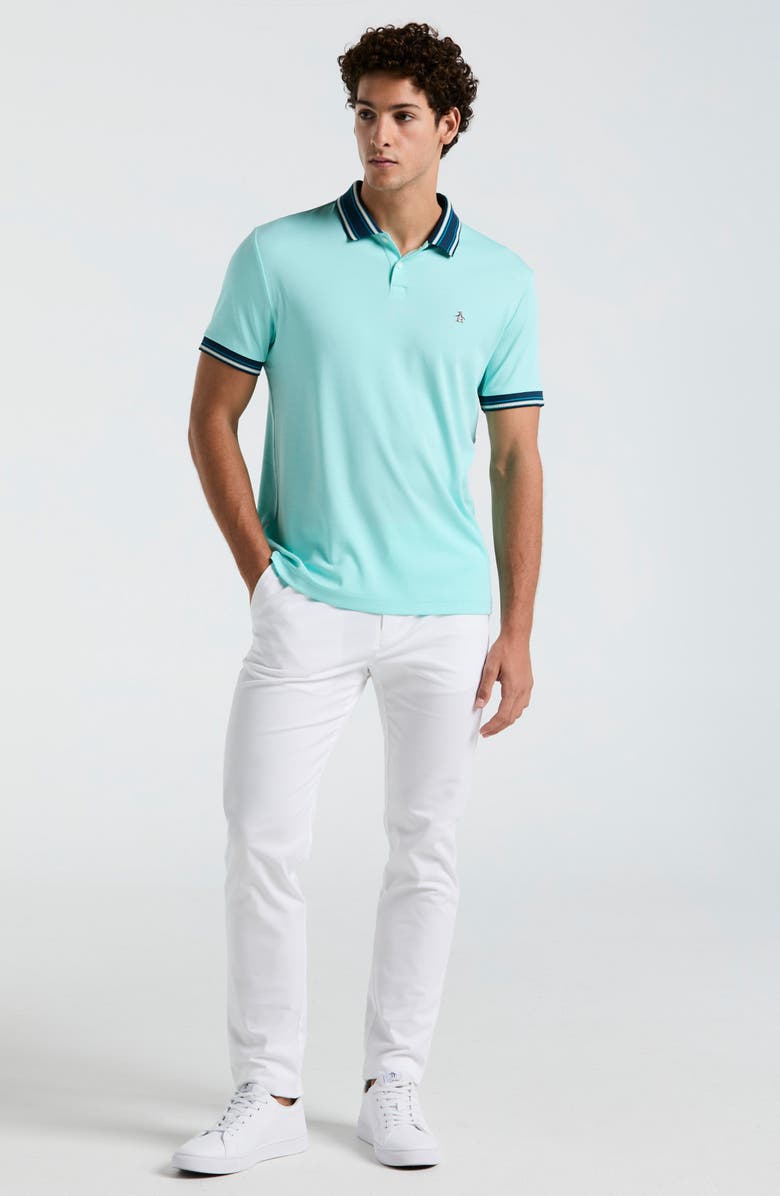 Original Penguin Novelty Cotton Interlock Polo, Alternate, color, Blue Tint