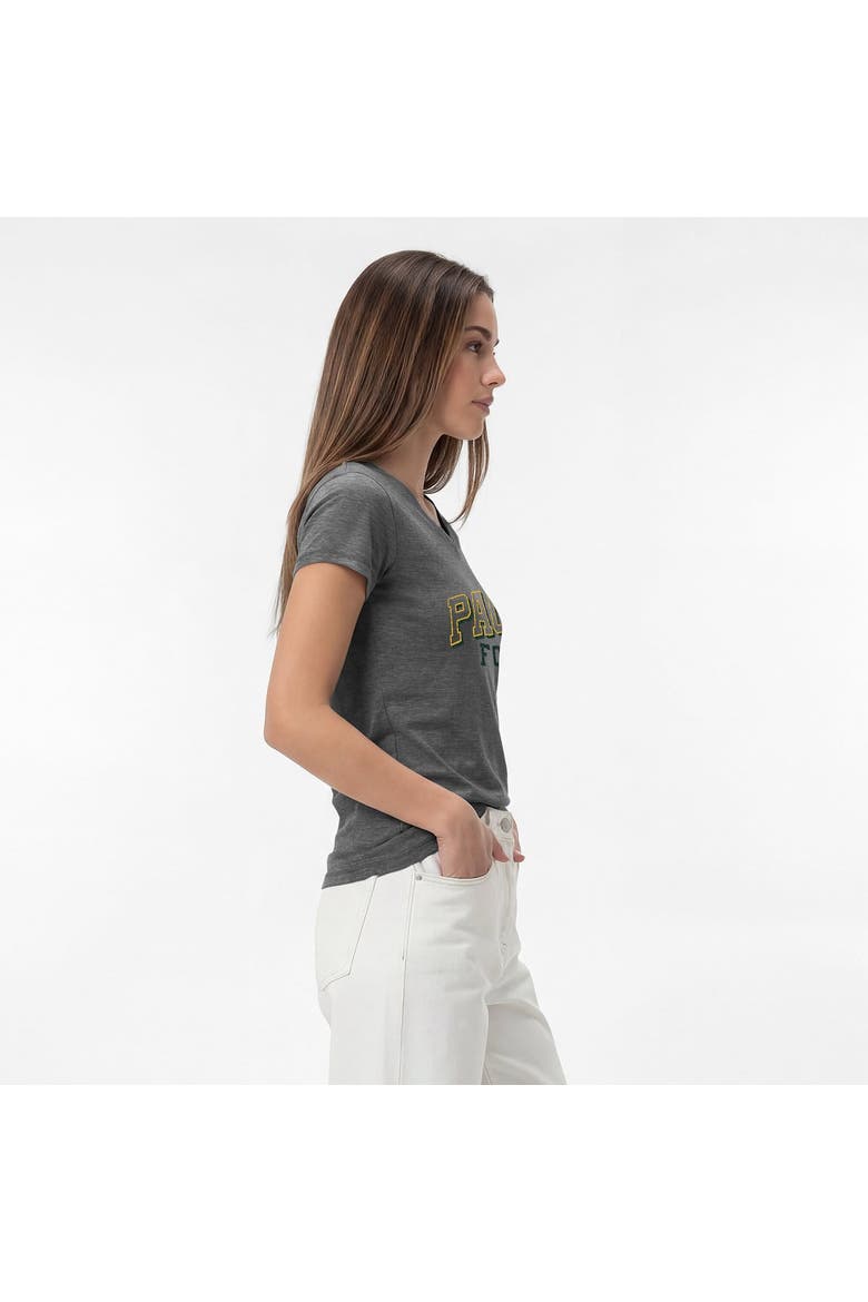 Women's Champion Gray Green Bay Packers Triumph Tri-Blend V-Neck T-Shirt, Alternate, color, Gray