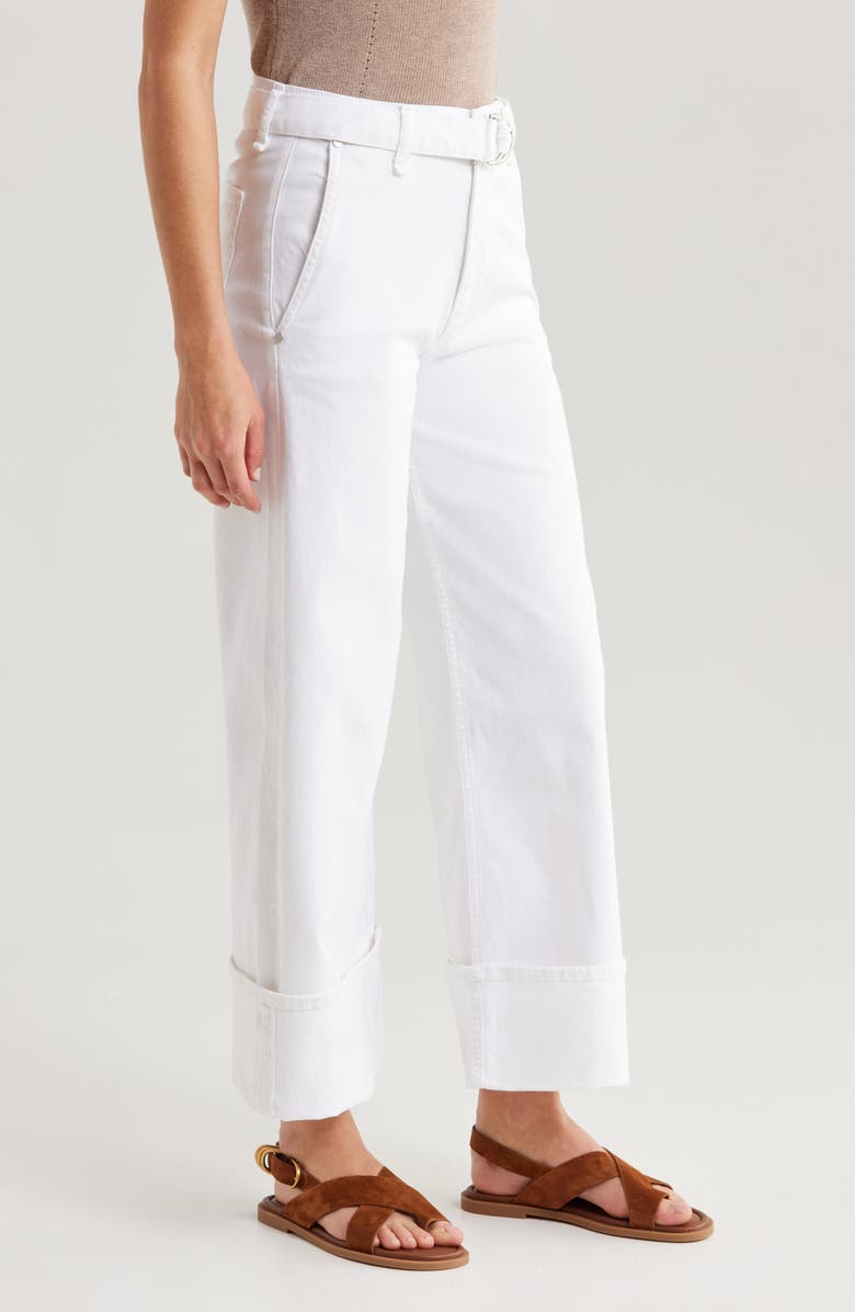 rag & bone Belted High Waist Ankle Wide Leg Jeans, Alternate, color,