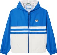 Lacoste Water Repellent Colorblock Hooded Jacket