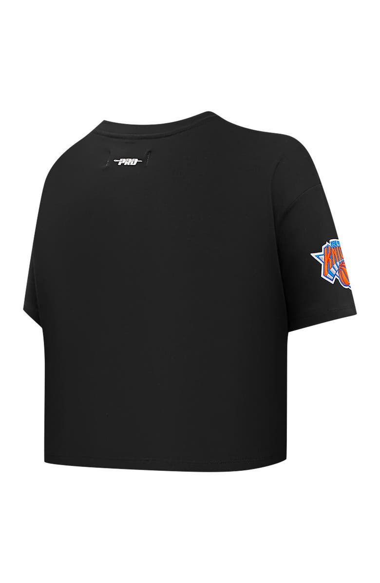 PRO STANDARD Women's Pro Standard Black New York Knicks Jewels Boxy Cropped T-Shirt, Alternate, color, 